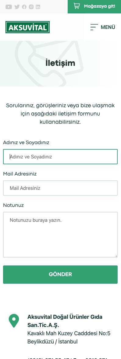 AksuVital İletişim - Mobil