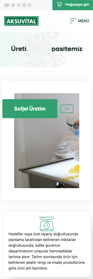 AksuVital Üretim - Mobil